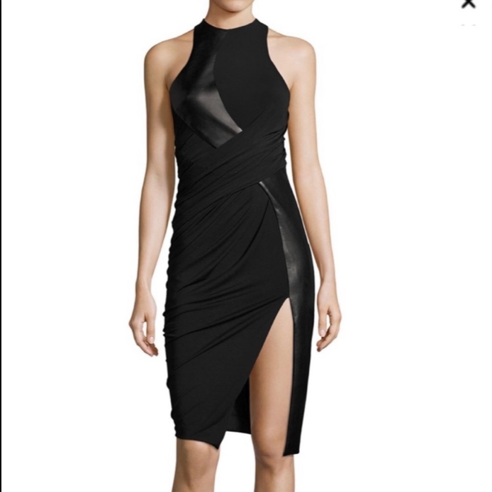 Alexander Wang black dress with leather